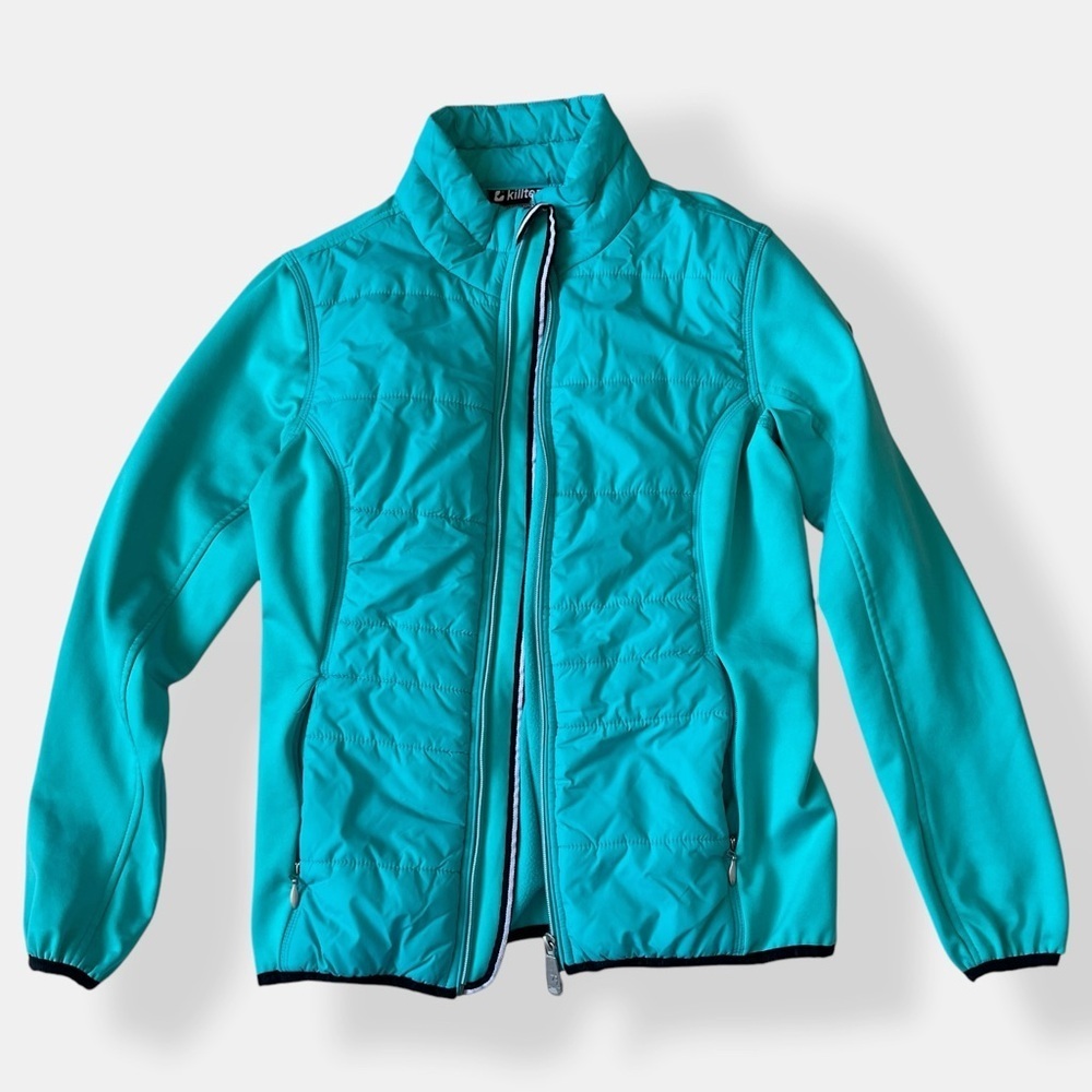 Killtec Turquoise Zip Up Athletic Jacket 6/8 - image 5